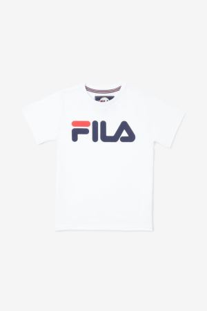 FILA Logo Tee Shirts White,Kids Clothing | CA.RVHZSE936